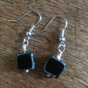 Czechoslovakia Black Glass Beads